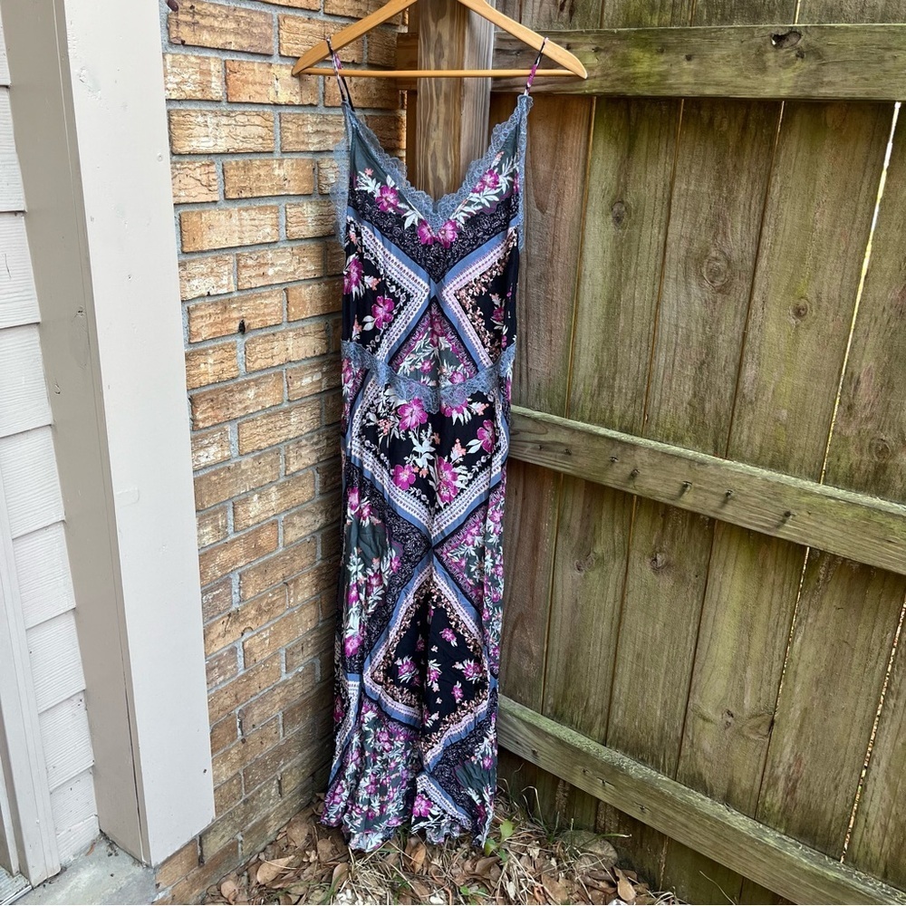Intimately Free People Stevie Lace Trim Slip Maxi Dress